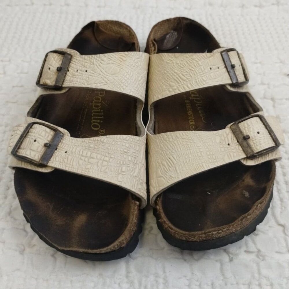 Papillo by Berkinstock Women's Cream Shoes/Sandals/Slides Size 6 SKU 2988